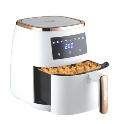 Friteuză cu aer cald DSP KB2082, 1500W, 5.5L, Ecran tactil LCD, Control mecanic, Temperatura reglabilă 80–200℃, Tehnologie 360°