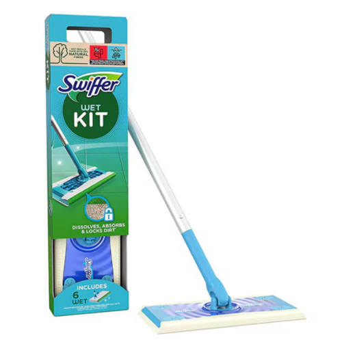 Mop Uscat/Umed Swiffer Trap & Lock 1 Mop, Wet Kit, 6 Rezerve lavete umede